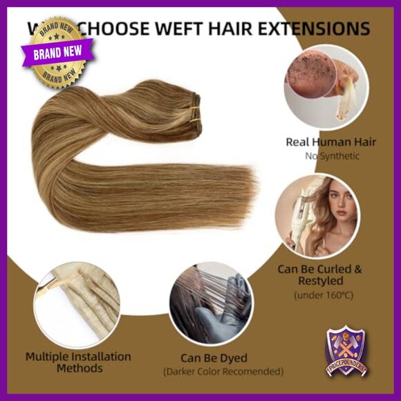 18 Inch Straight Human Hair Extensions, 110g Weft Bundle, Remy Hair